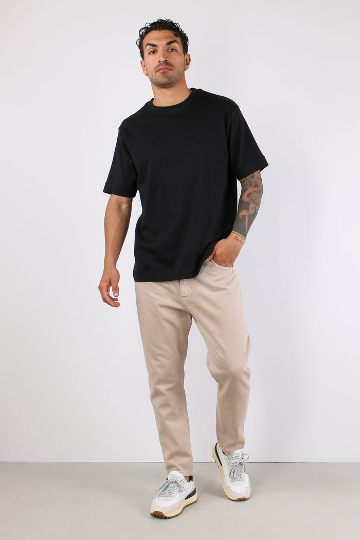 T-shirt Over Jersey Nero-4