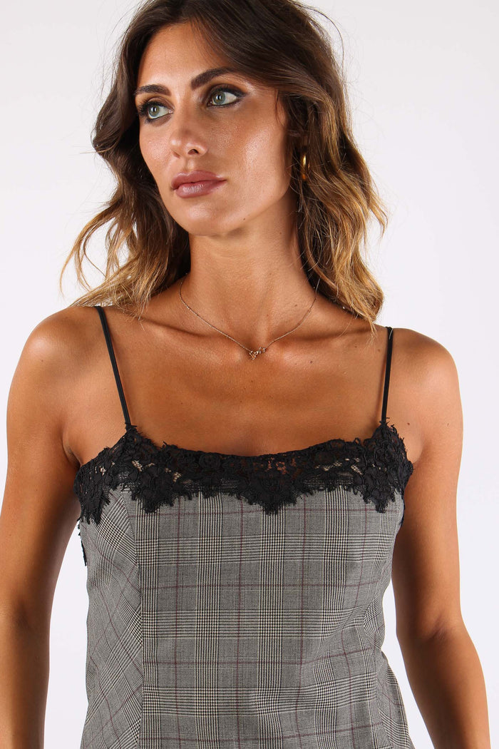 Telipogon Top Fantasia Quadri Beige/bordeaux-6