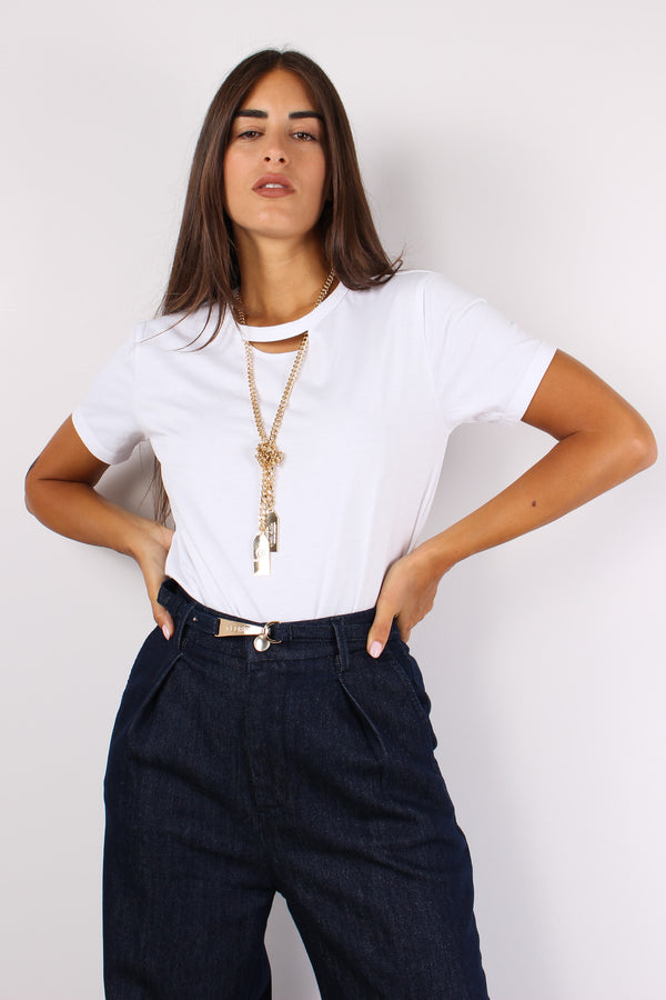 Monile T-shirt Catena Collo White