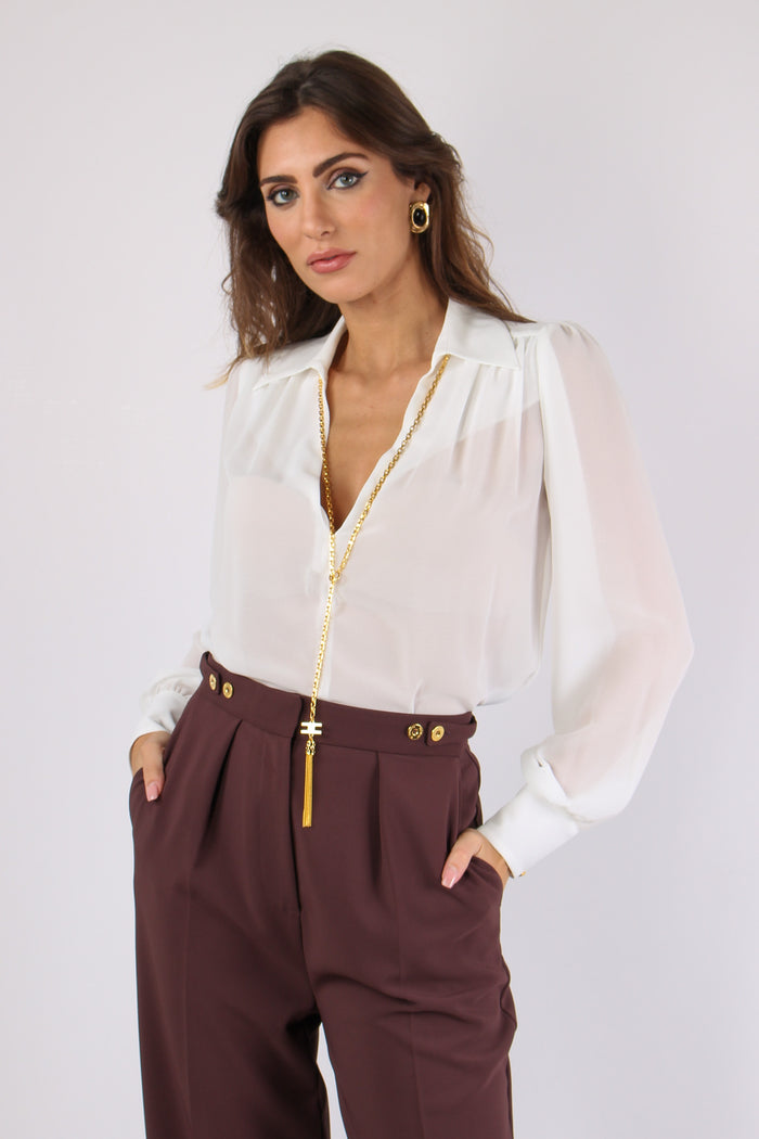 Camicia Collana Avorio-4