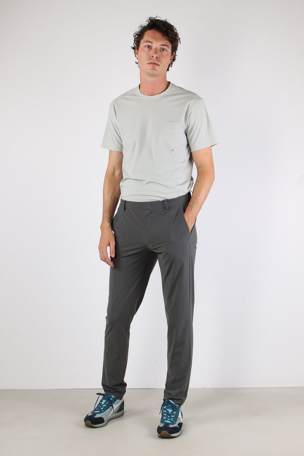 Pantalone Regular Cinturino Asfalto