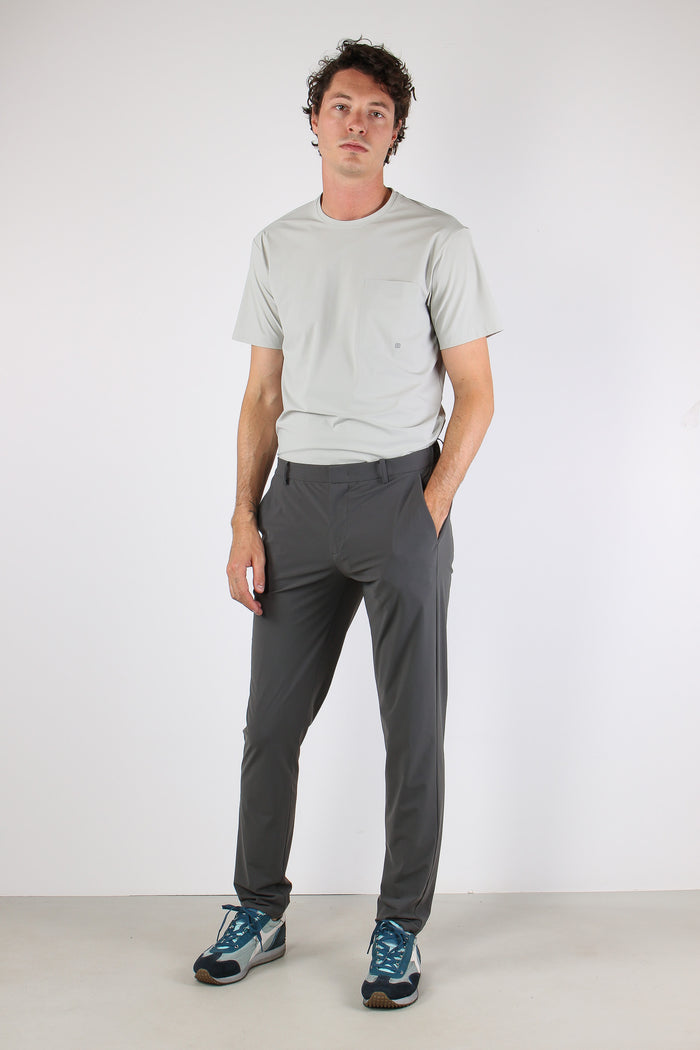 Pantalone Regular Cinturino Asfalto