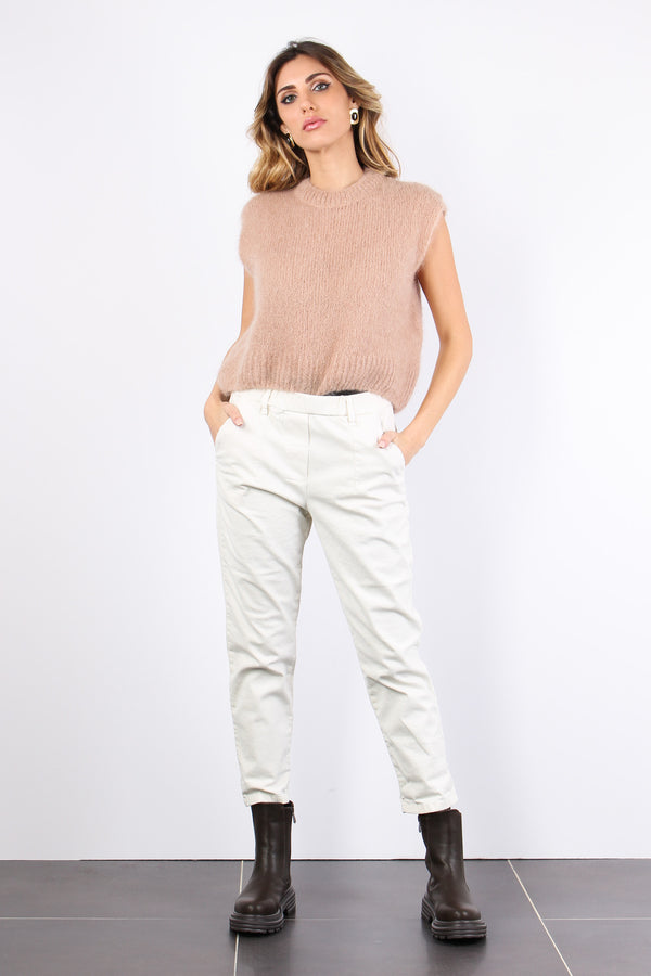 Pantalone Gabardina Elastico Burro