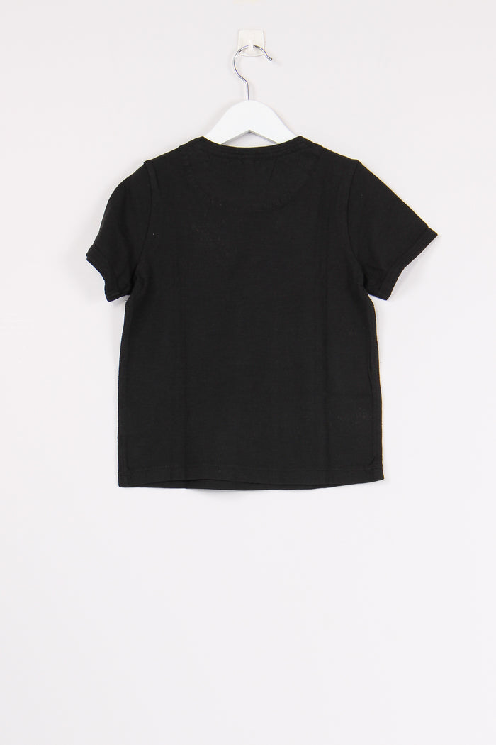 T-shirt Cotone Fiammato Nero-2