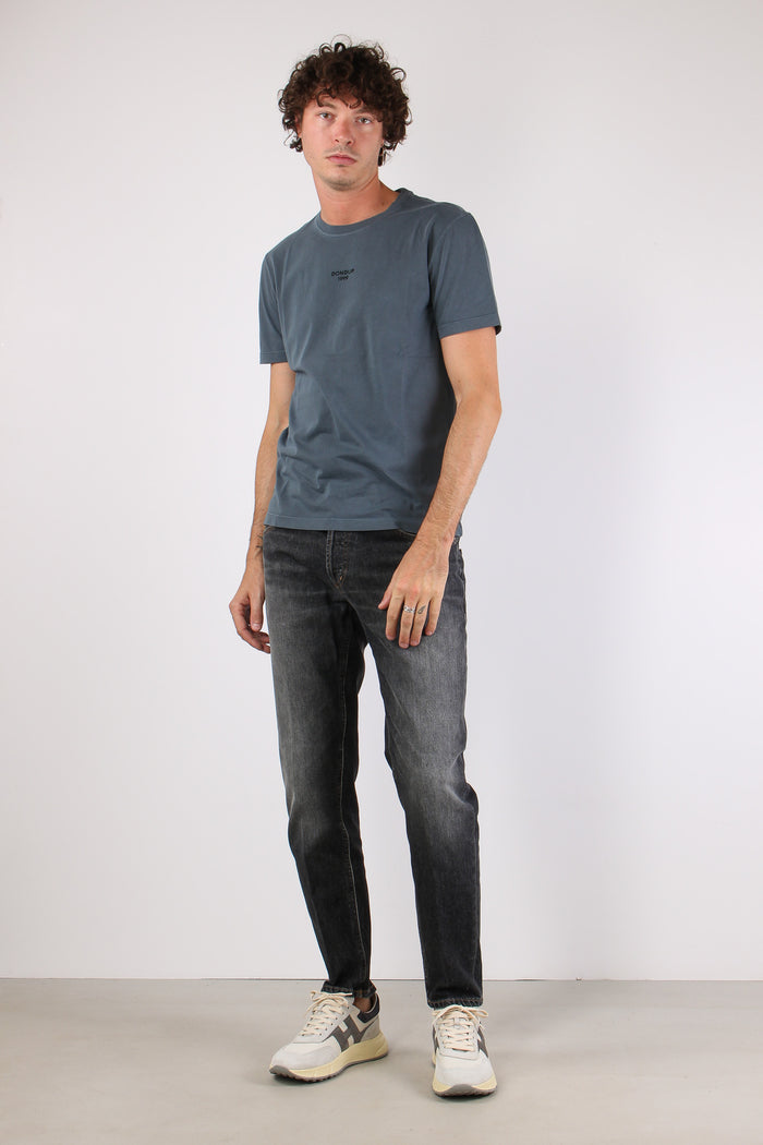 T-shirt Scritta Centrale Steel Grey-2