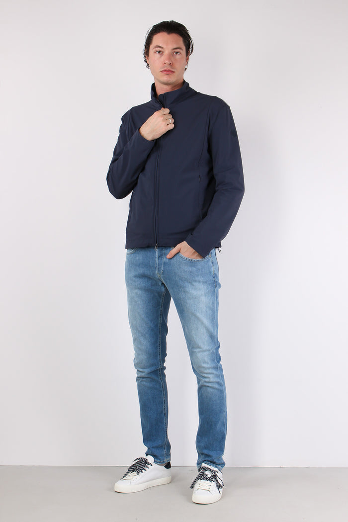 Giubbotto Collo In Piedi Stretch Navy-2