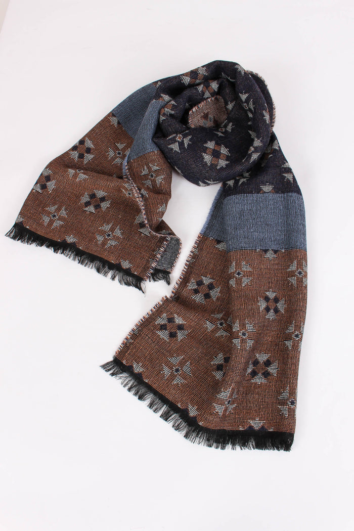 Sciarpa Azteca Blu Navy-2