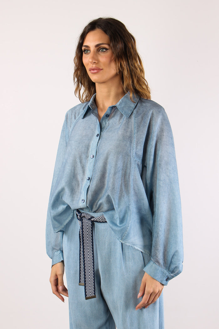 Camicia Over M/l Denim-3