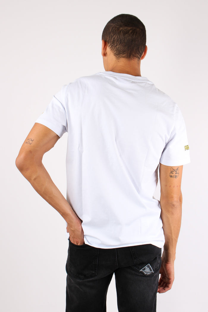 T-shirt Logo Laterale Bianco-3