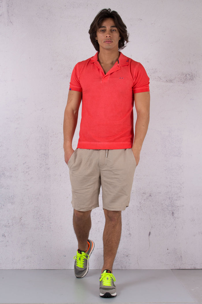 Polo Manica Corta Special Dyed Rosso-3
