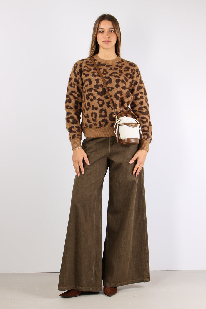 Maglia Stampa Animalier Leopard