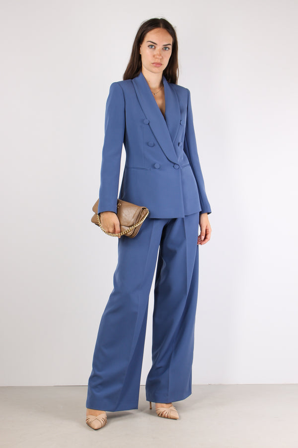 Giacca Collo Sciallato Azzurro-2