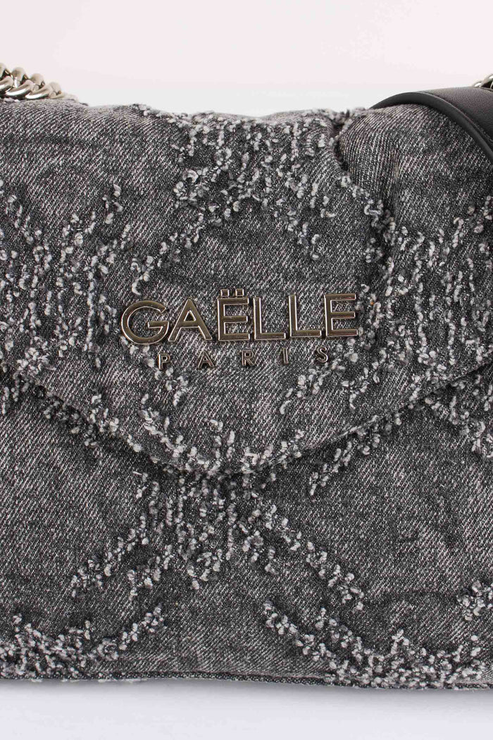 Tracolla Denim Sfrangiato Nero-5