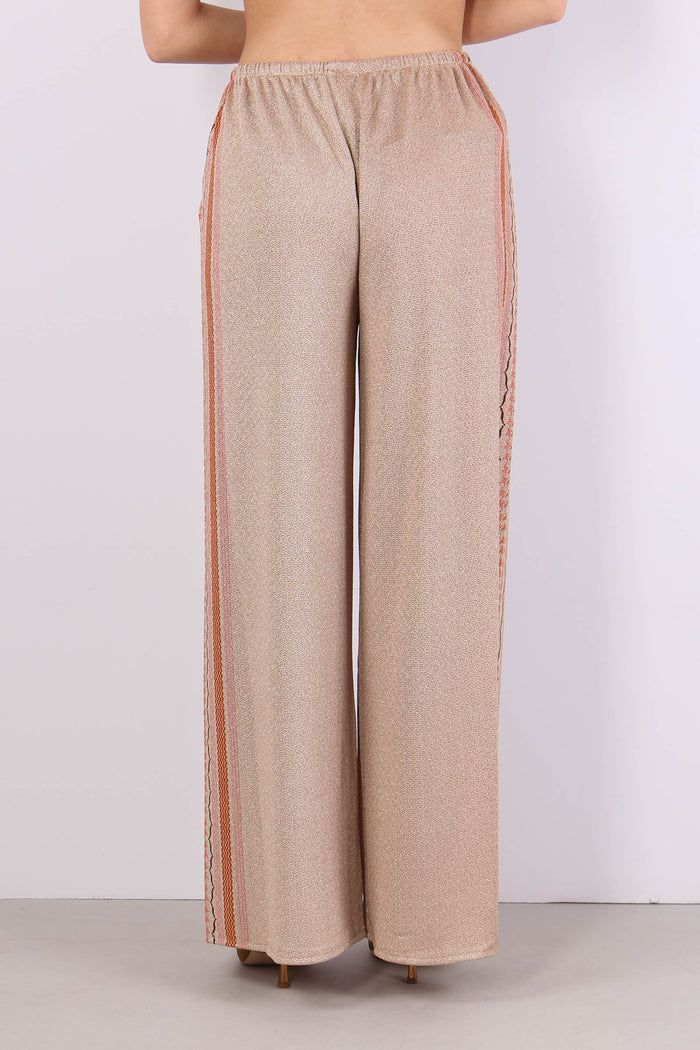 Pantalone Palazzo Lurez Fantasia Beige-5