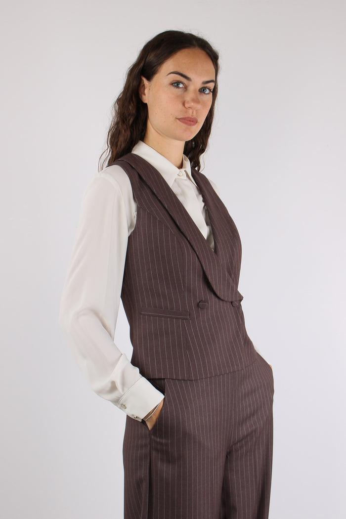 Gilet Gessato Taupe-6