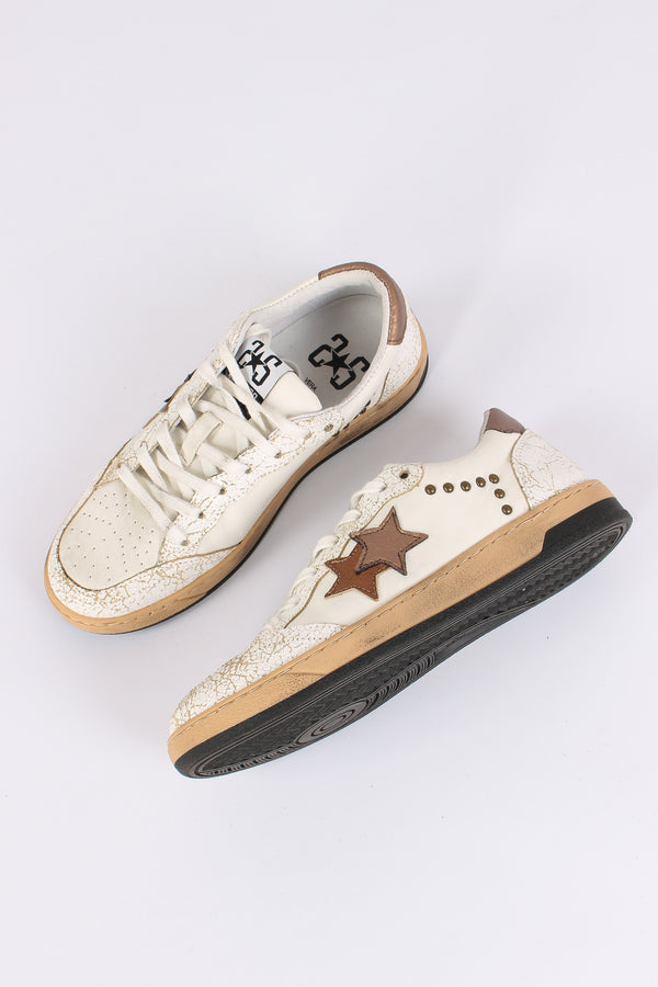 Sneakers Week Star Borchie Bianco/bronzo-2