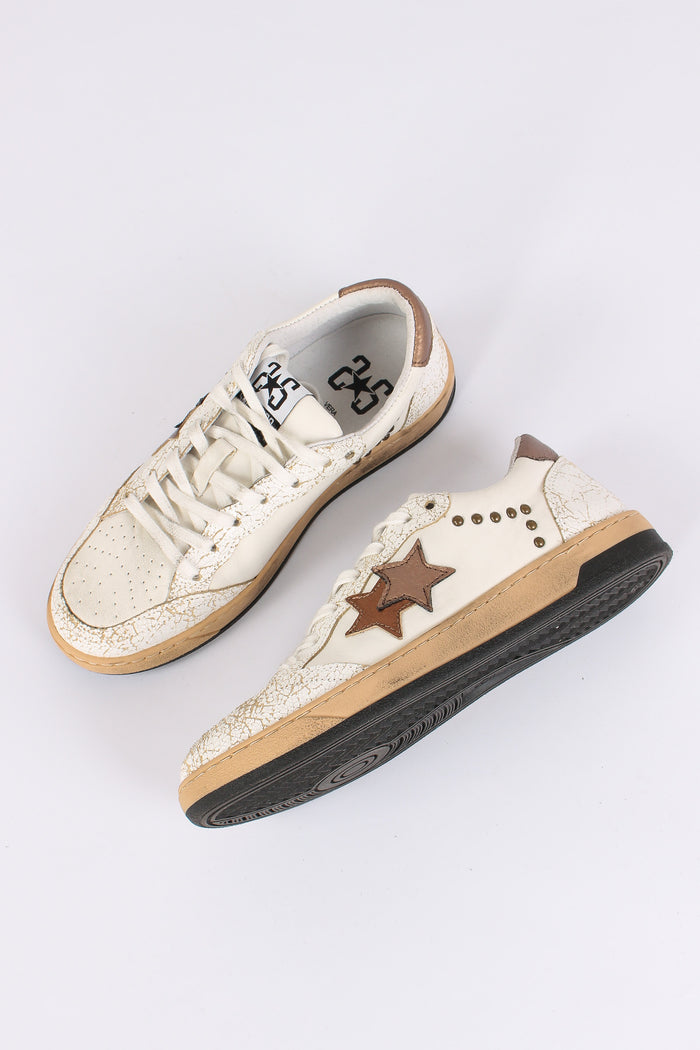 Sneakers Week Star Borchie Bianco/bronzo-2