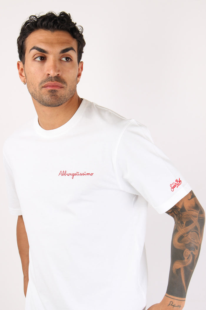 T-shirt Scritta Ricami Abbronzatissimo-7