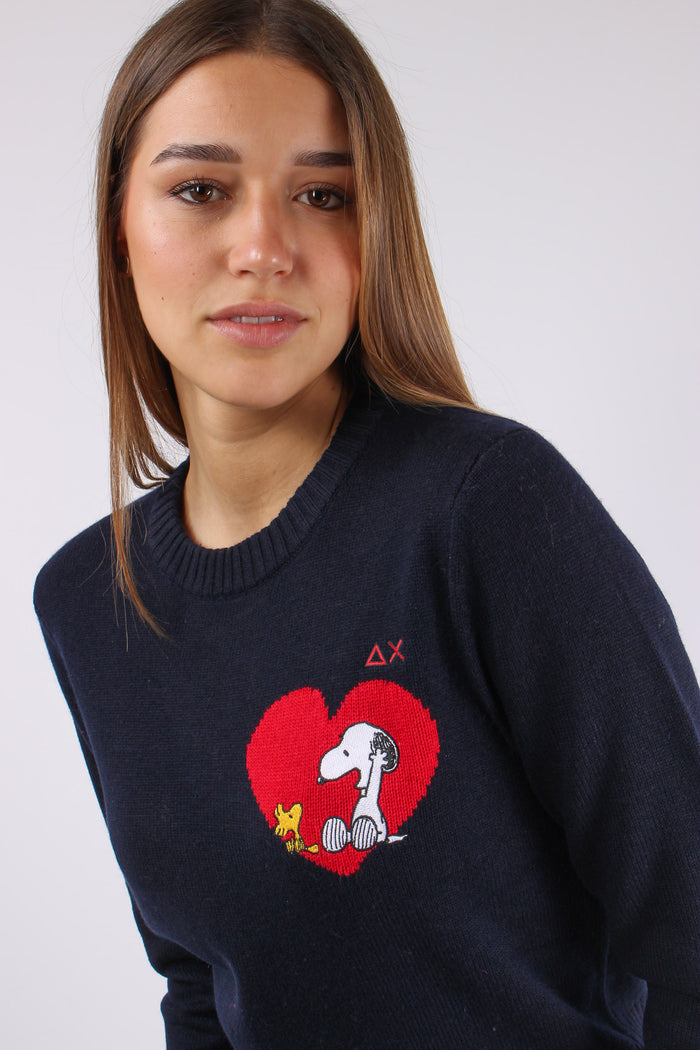 Maglia Cuore Laterale Navy Blue-3