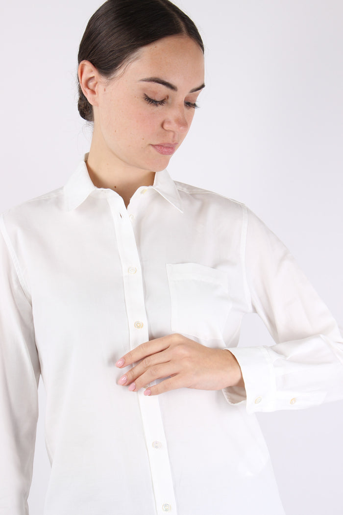 Nichel Camicia Cotone Basica Off White-8