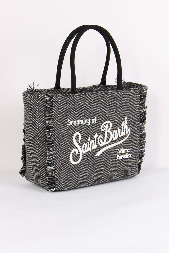 Borsa Tracolla Spinata Nero/bianco-7