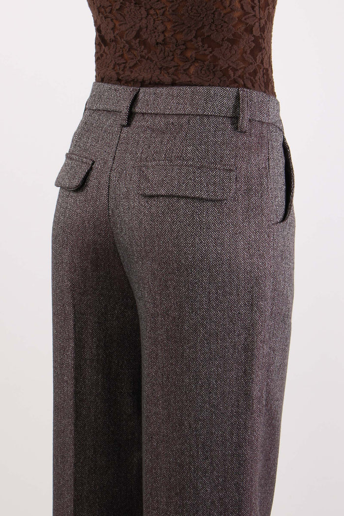 Pantalone Carrot Resca Grigio/bordeuax-7