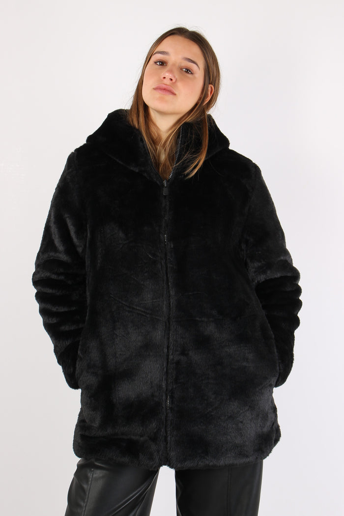 Bridget Cappotto Cappuccio Black-4