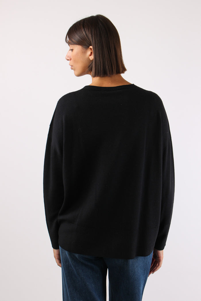 Maglia Scatoletta Scalino Fond Nero-4