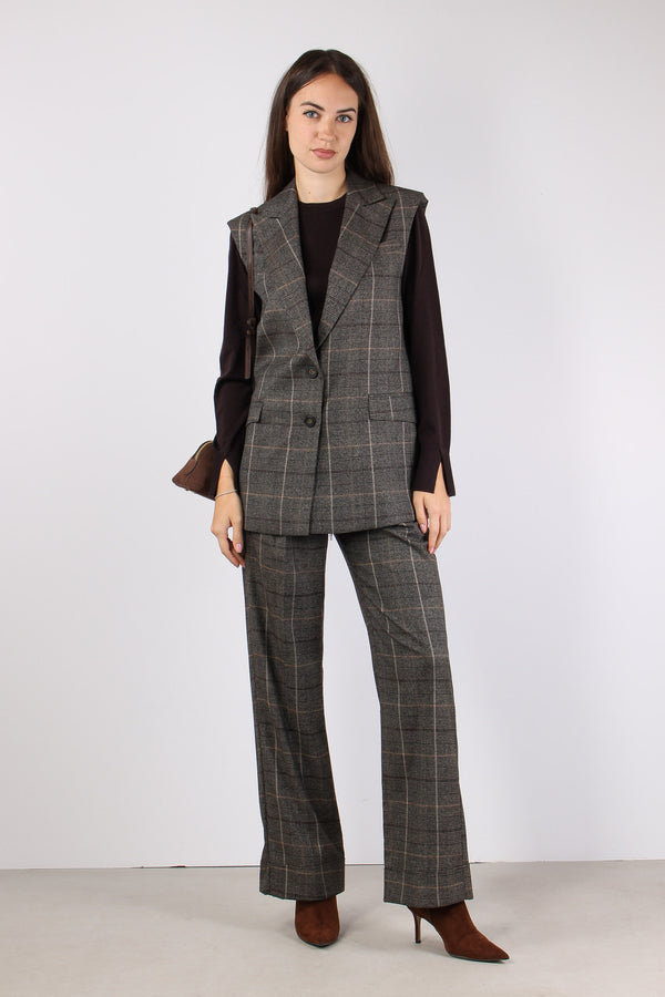 Pantalone Palazzo Quadri Caffe