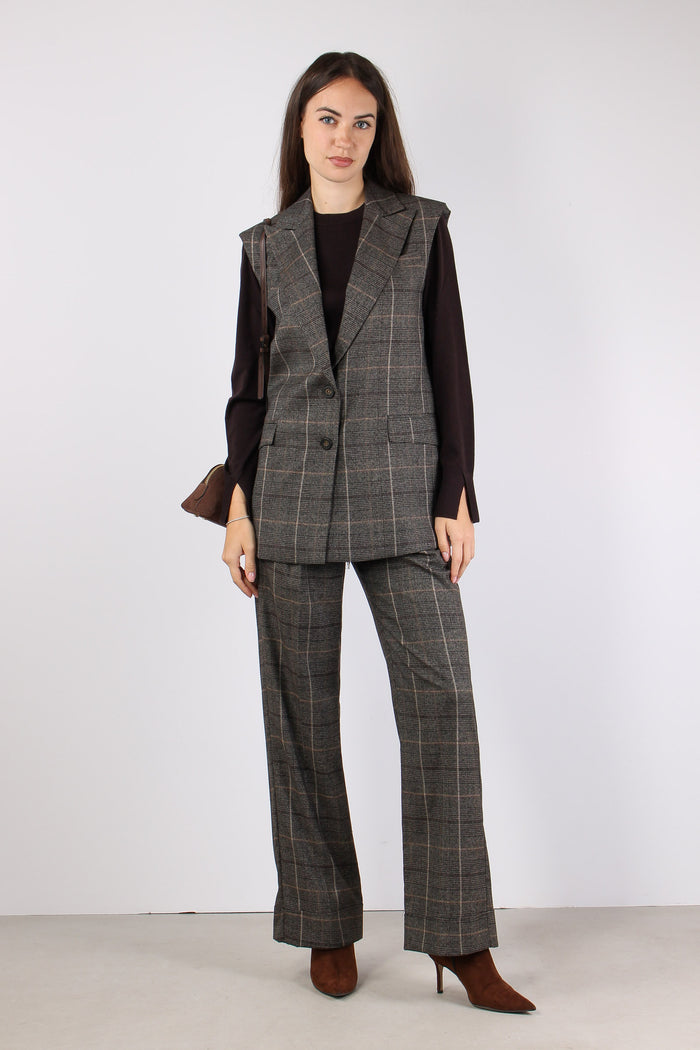 Pantalone Palazzo Quadri Caffe