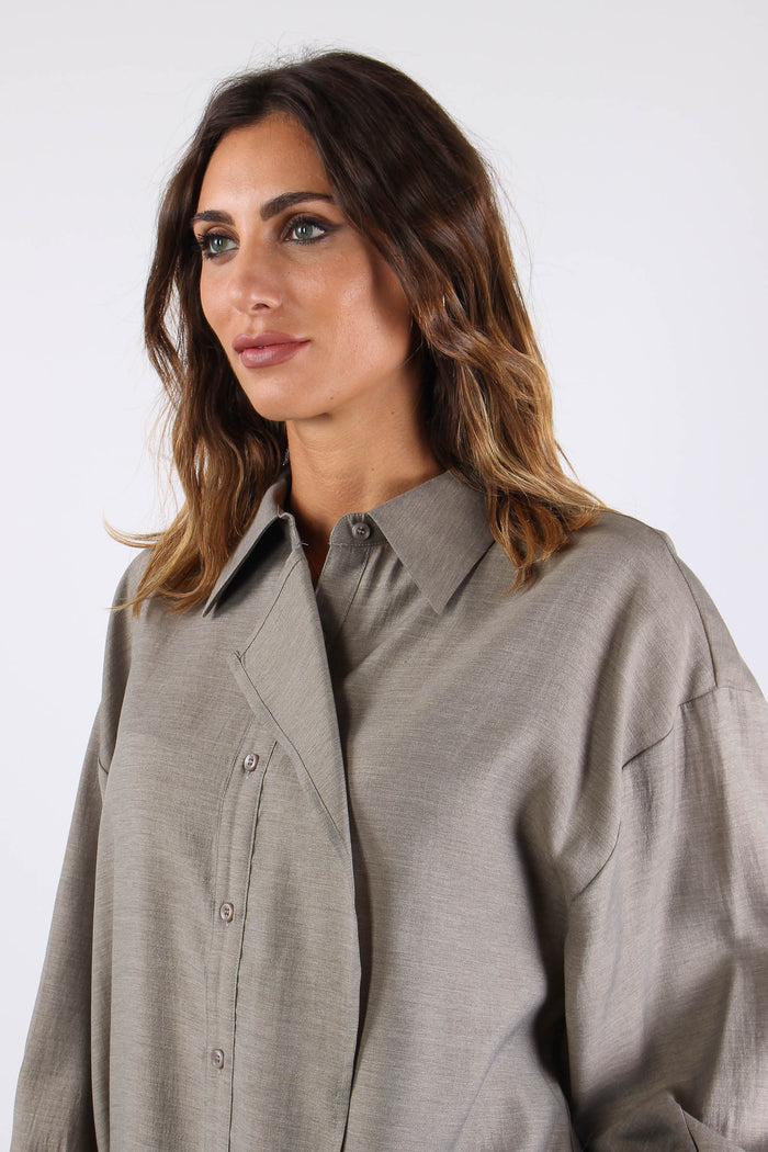Camicia Rouges Misto Viscosa Grigio-7