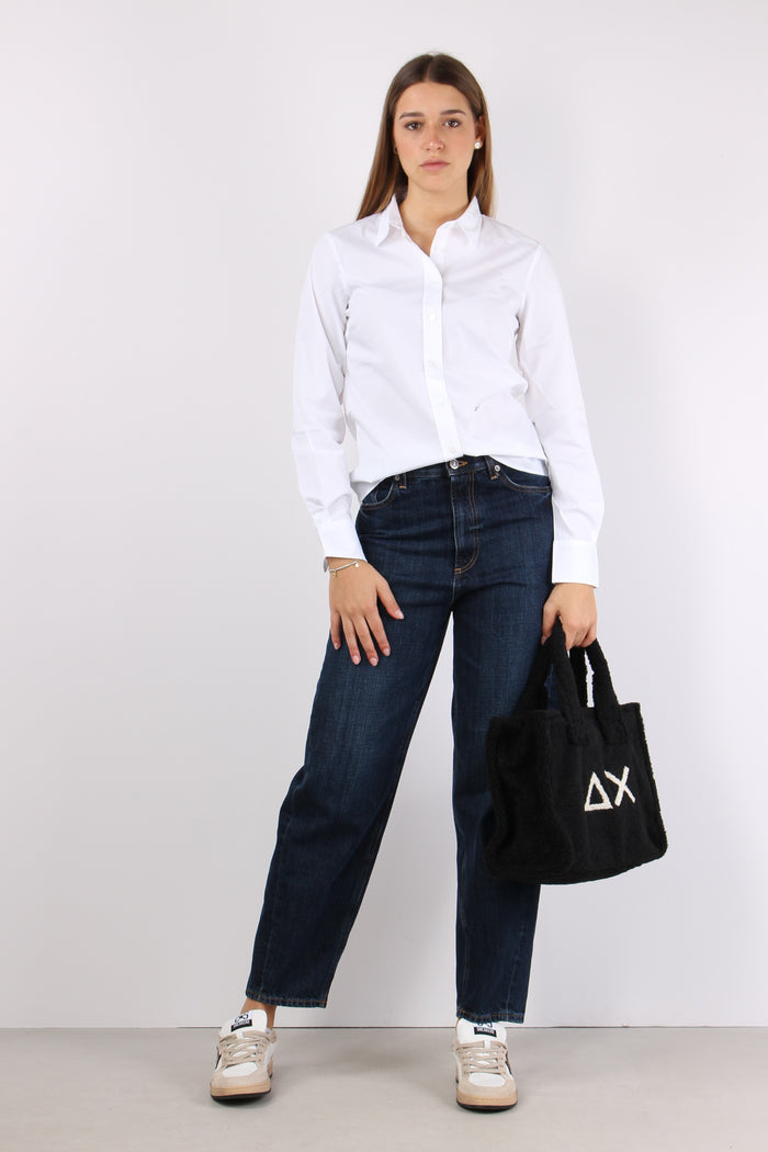 Camicia Slim Cotone Bianco-3