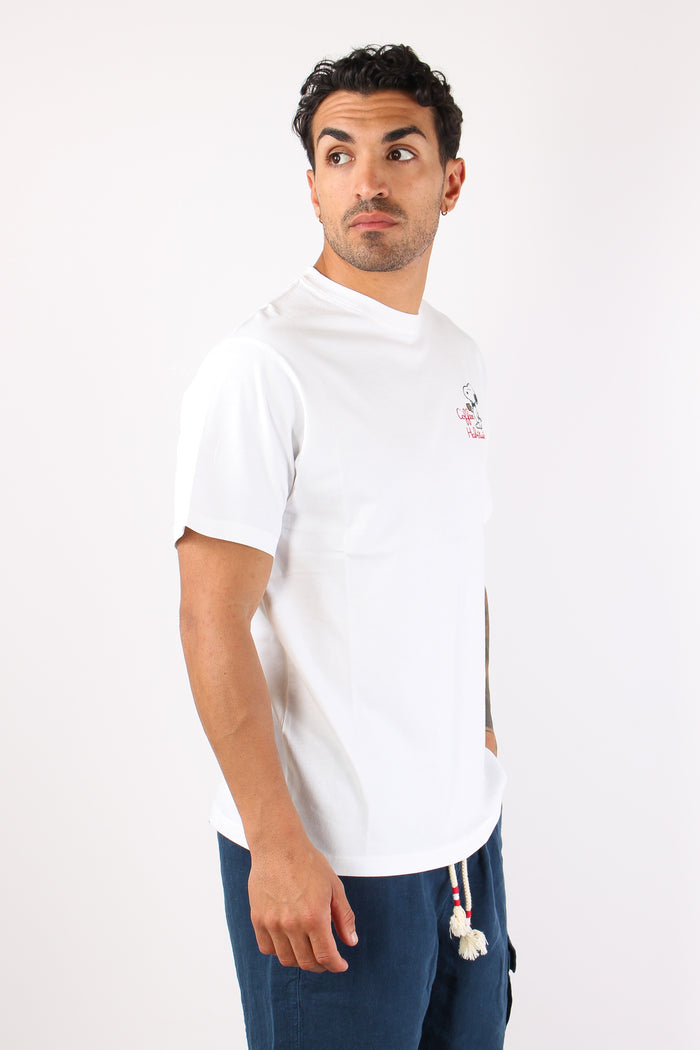 T-shirt Scritta Ricami Snoopy Caffe-3