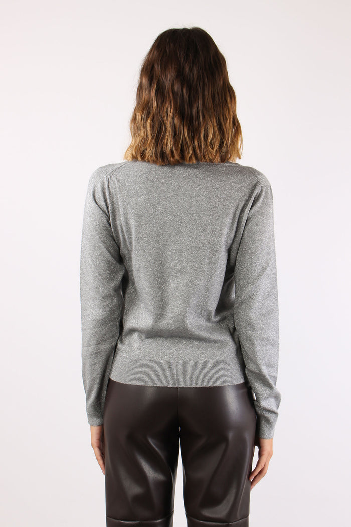 Maglia Viscosa Lurex Grigio-6