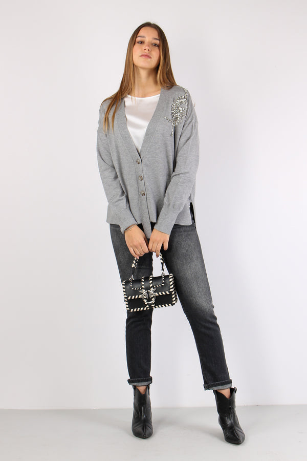 Venetico Cardigan Applicazione Medium