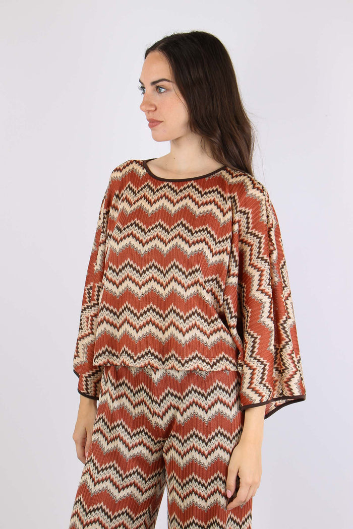 Maglia Over Stampa Missoni Ruggine-4
