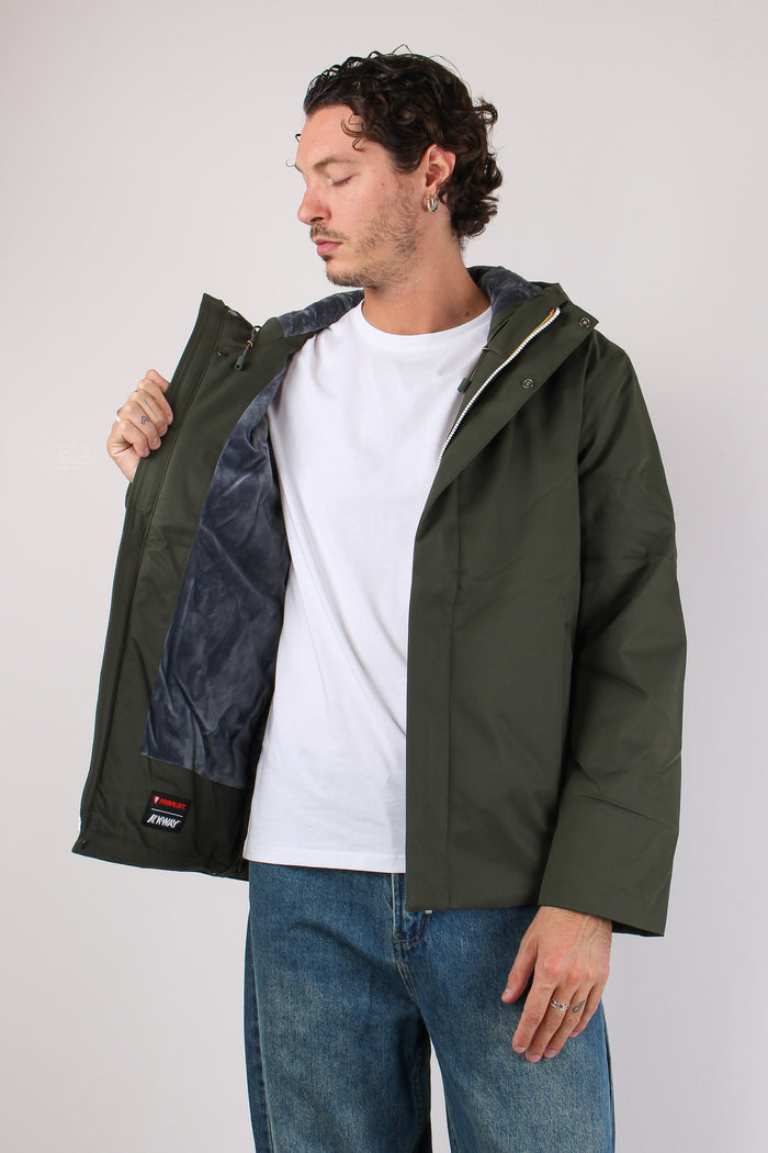 Giubbotto Corto Inserto Marmotta Green/b-blue-4