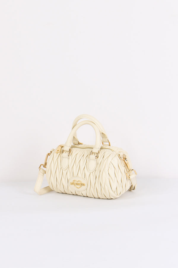 Bauletto Piccolo Goffrato Cuor Avorio-2