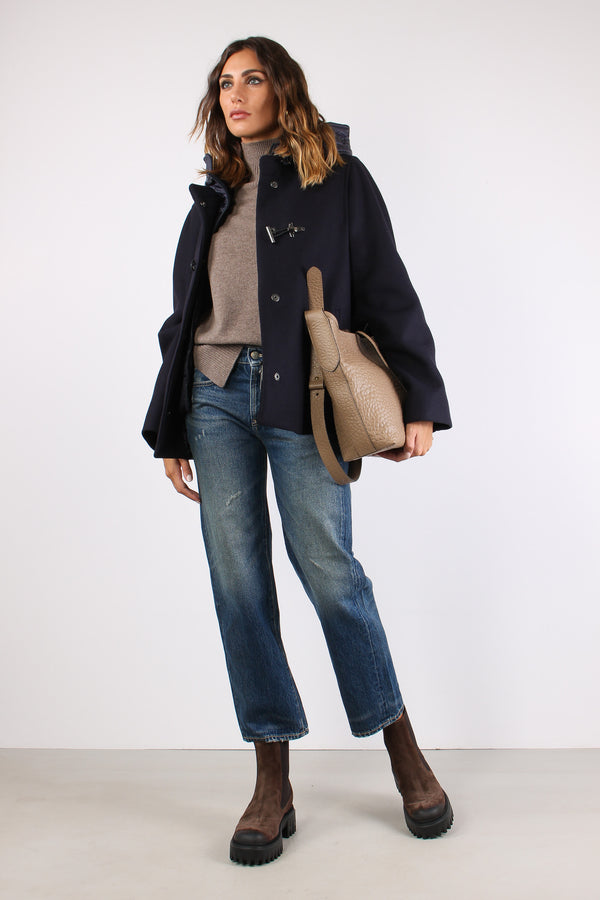 Cappa Cappuccuio Nylon Blu-2