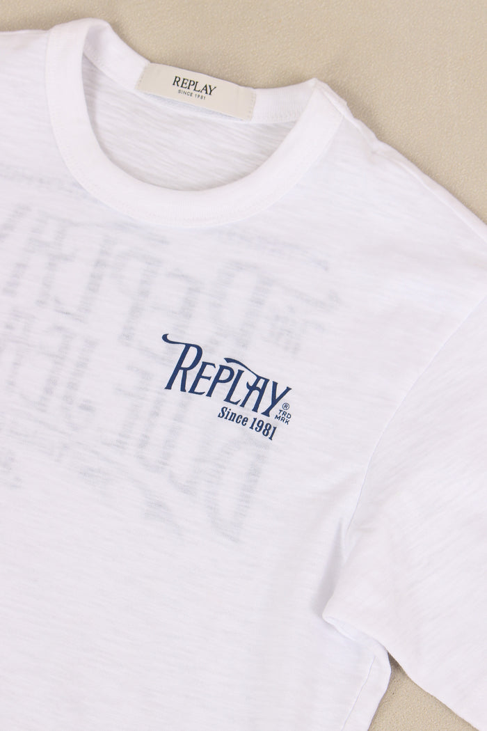 T-shirt Cotone Garzato Bianco-3
