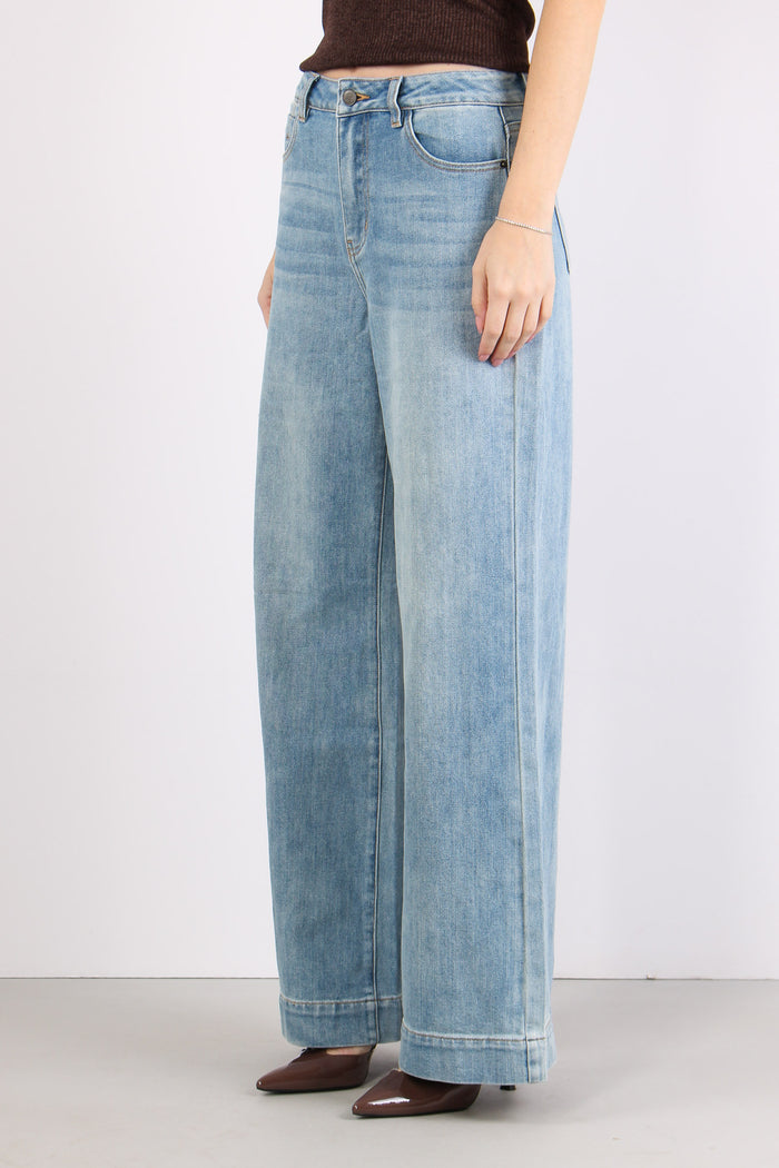 Denim Orlo Alto Denim Chiaro-4