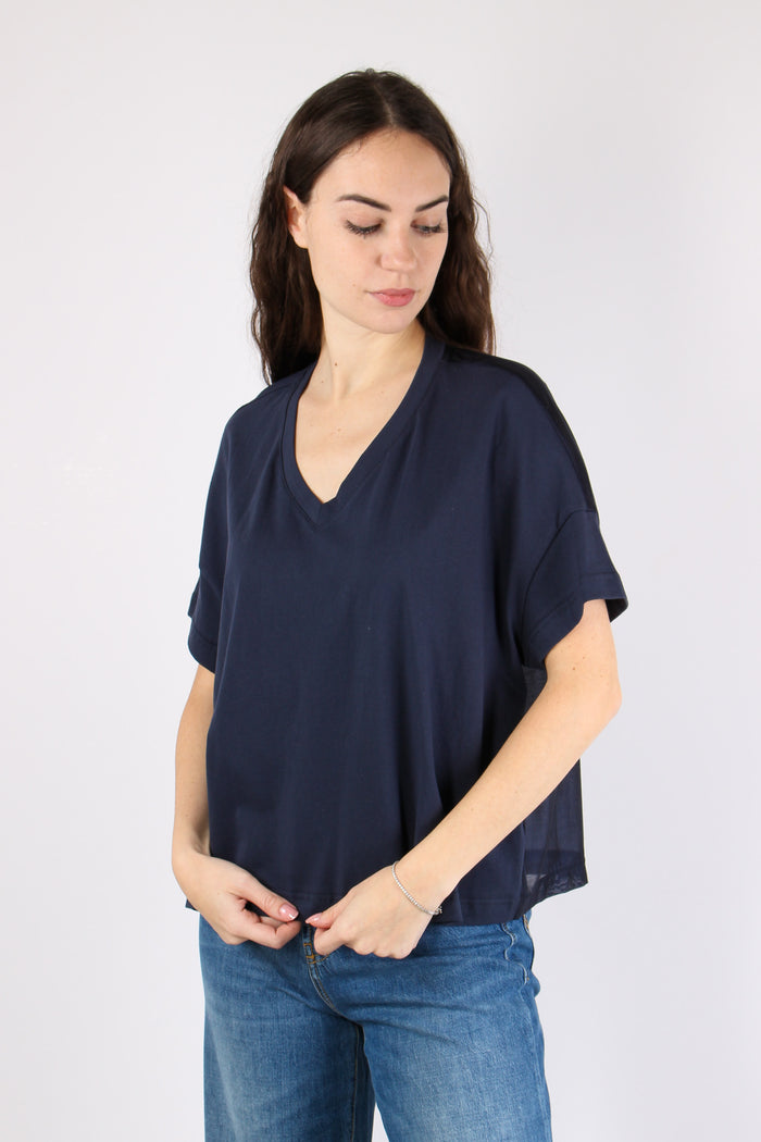 T-shirt Scavo V Organza Blue-4