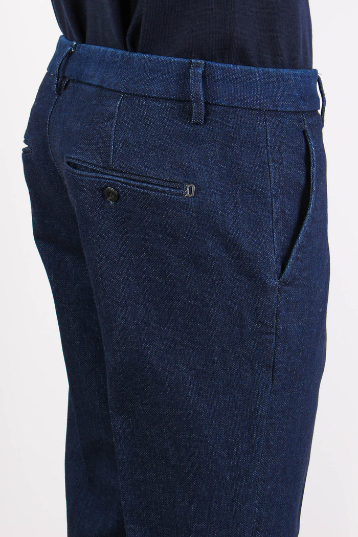 Gaubert Pantalone Effetto Deni Blu Medio-7