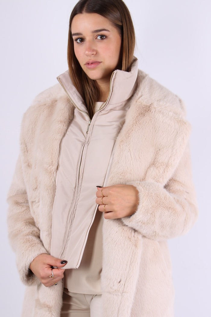 Ecopelliccia Bottoni Light Oat-9