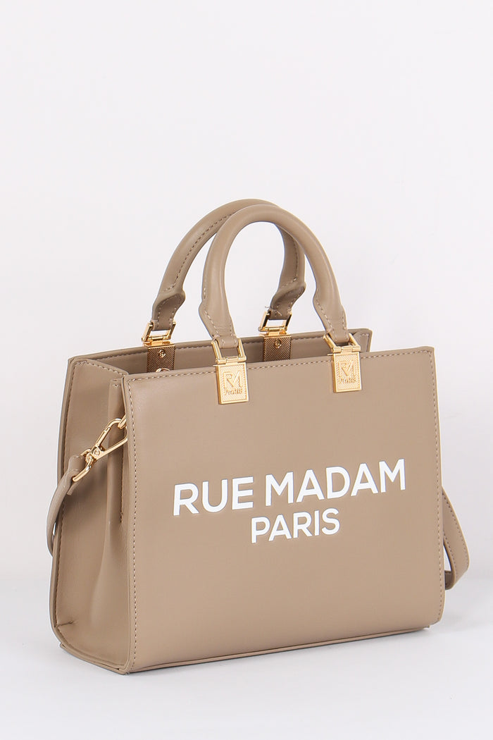 Shopping Mini Logo Taupe-6