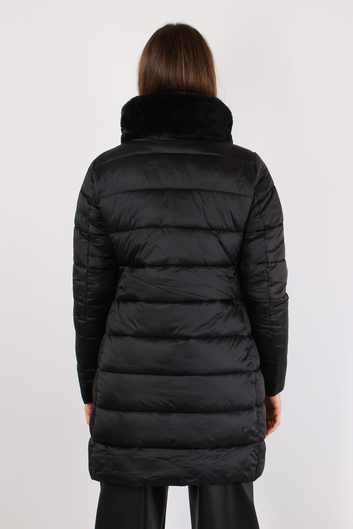 Dalea Cappotto Collo Ecopellic Black-5