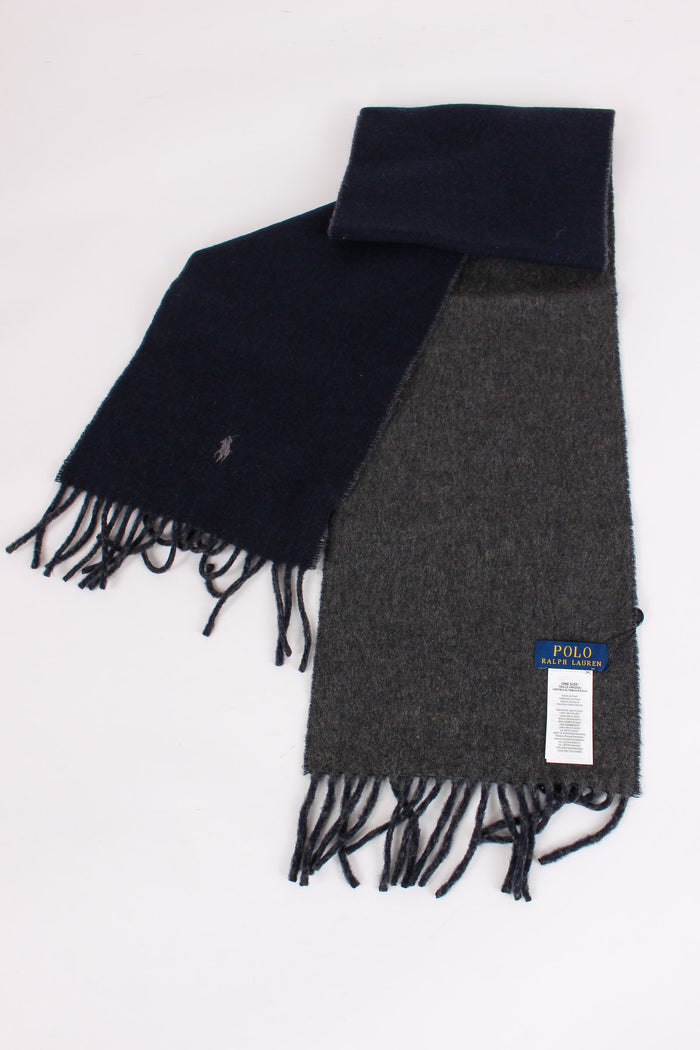 Sciarpa Bicolor Lana Navy/charcoal-2