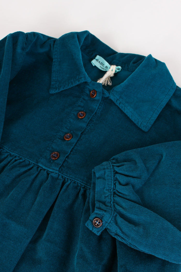 Abito Velluto Stretch 124winter Turq-3