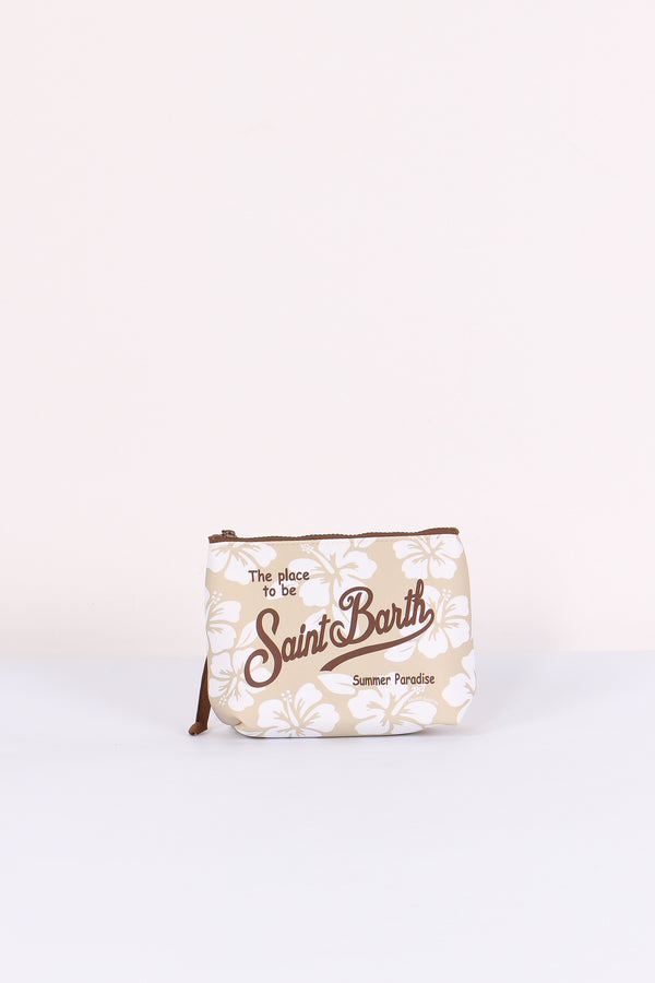 Aline Pochette Fiori Beige