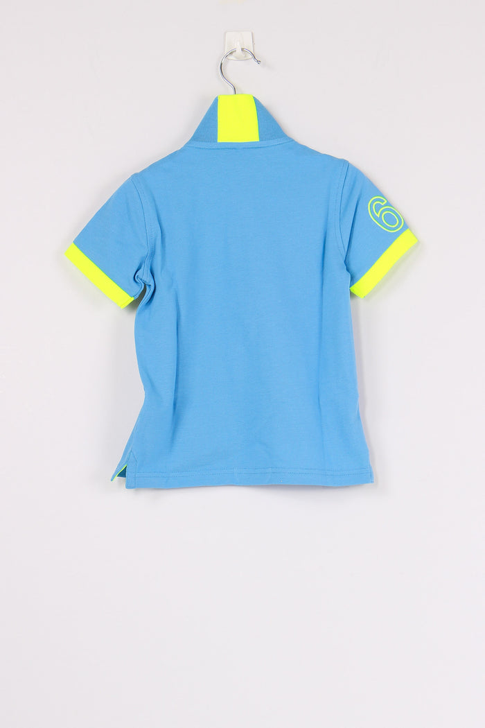 Polo Piquet Profilo Fluo Avio-3